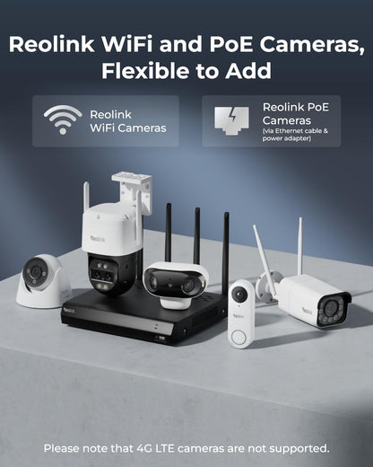 REOLINK 4K 16CH WiFi NVR with Wi-Fi 6 and 2.4/5 GHz – In Use