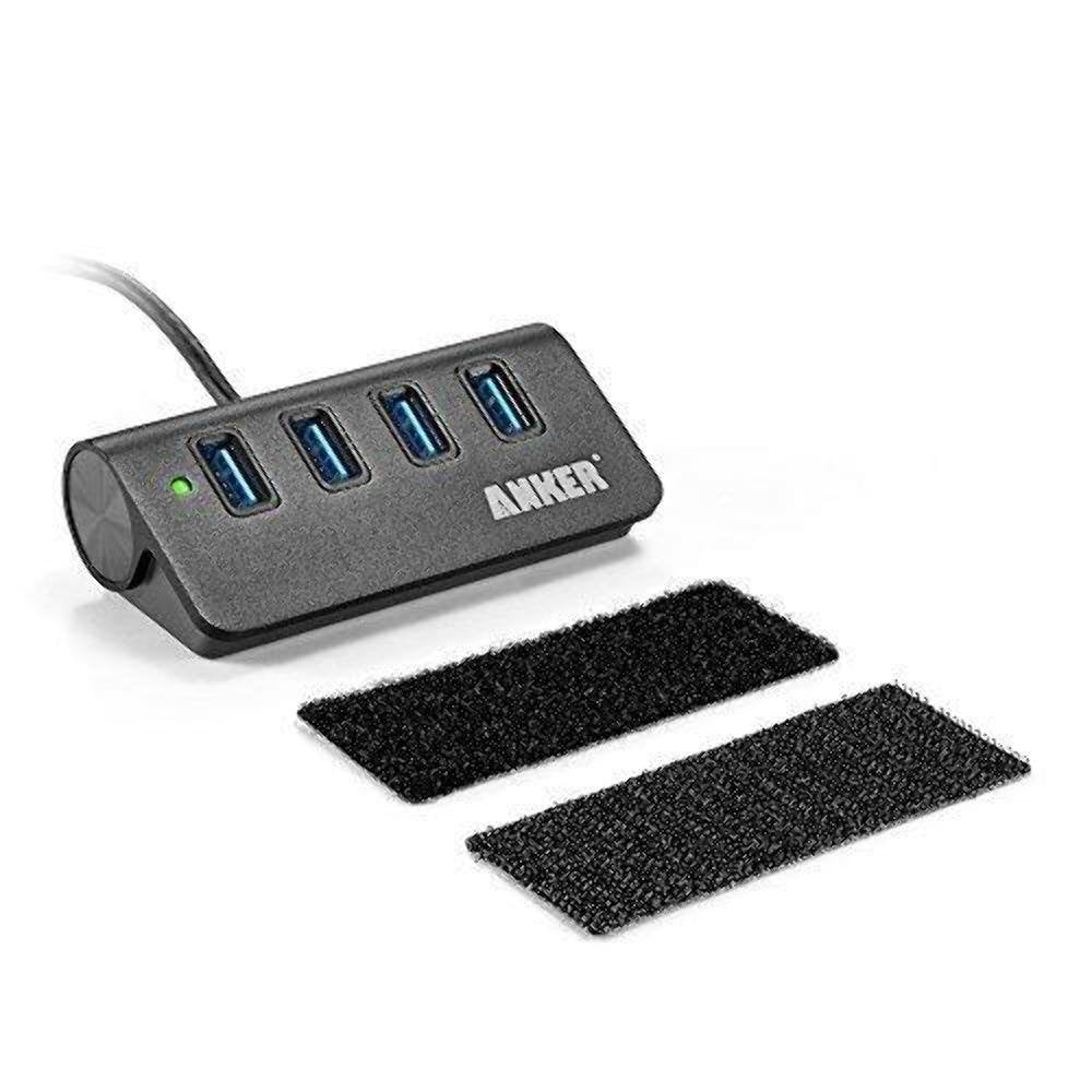 Anker® USB 3.0 4-Port Portable Aluminum Hub with 2-Foot USB 3.0 Cable (Carbon)