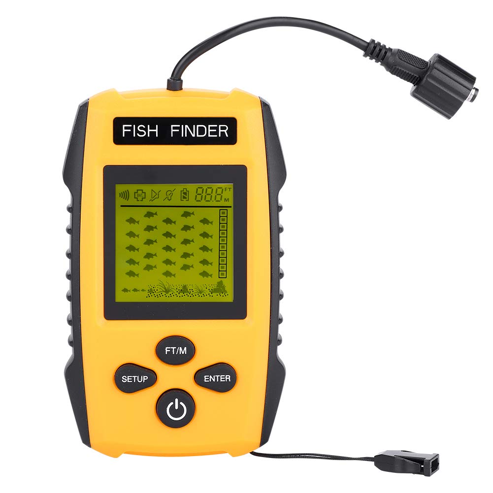 Fish Finder, Easy Hang Easy Use Find Out Depth Portable Fishfinder for Fishing Accessory