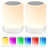 Vepiant Night Light Bluetooth Speaker Wireless Portable Smart Touch Control Lamp for Bedrooms Living Room Portable Bedside Lamp Table,MP3 Music Player Colorful Led Table Lamp(Two Pieces)