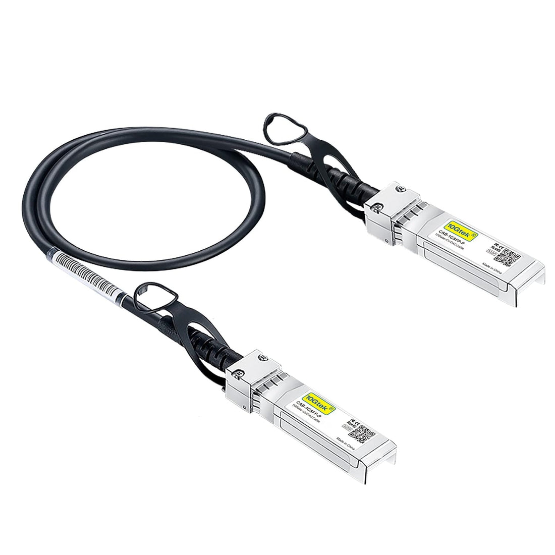 10Gtek 1.25G SFP DAC Twinax Cable - Gigabit Passive Direct Attach Copper Twinax SFP Cable for Cisco SFP-1GBASE-CU0.25M, Ubiquiti UniFi, Fortinet, Netgear, TP-Link and More, 0.25-Meter(0.82ft)