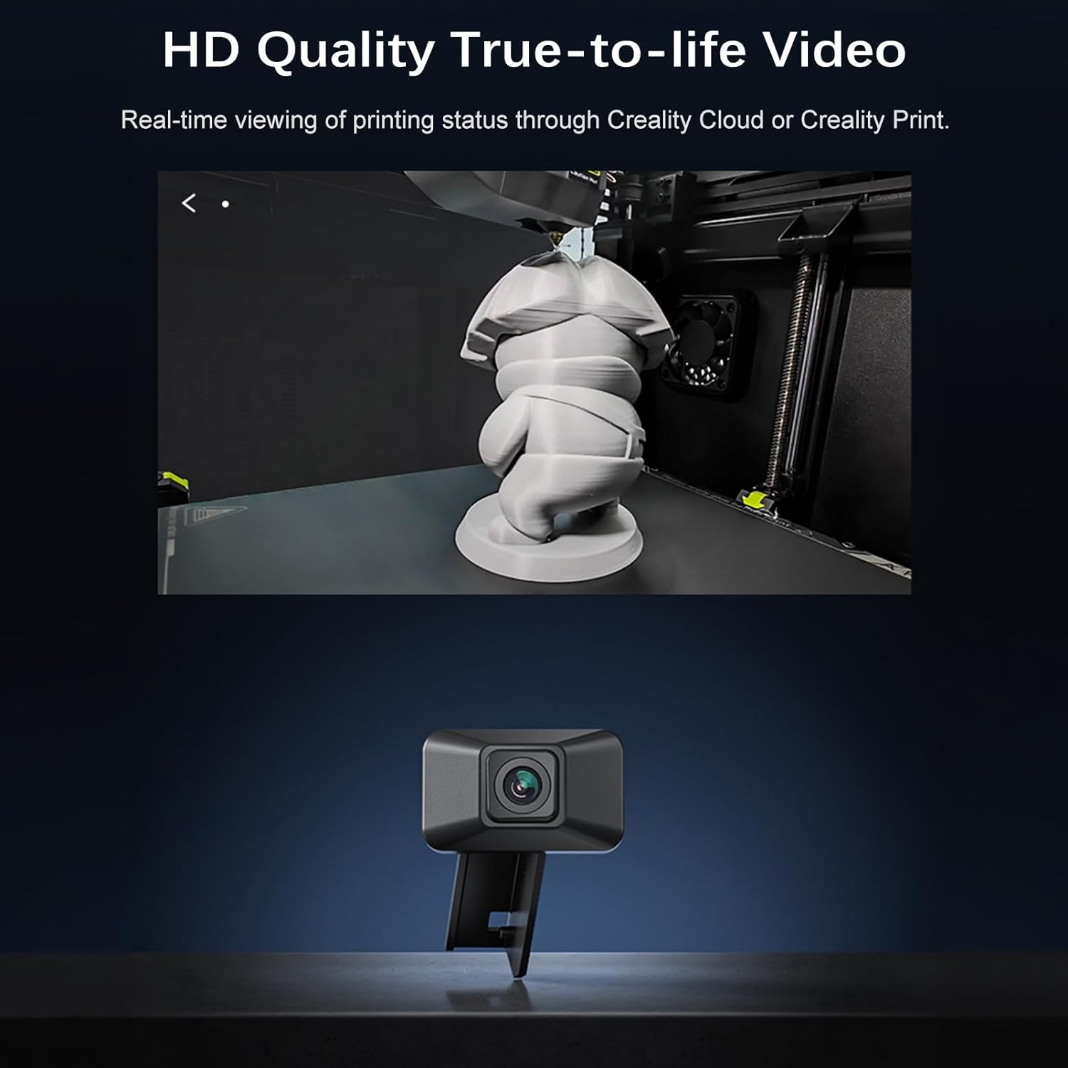 Creality K1 AI Camera 3D Printer Camera, Time Lapse Filming, AI Detection, HD Quality, Monitoring 3D Printing for Creality K1 / MAX