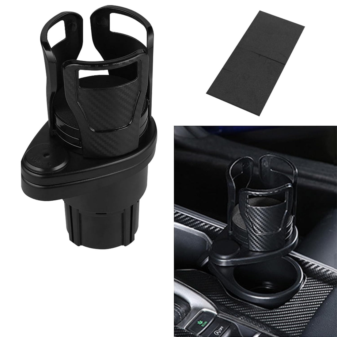 Cup Holder Expander for Car, Car Large Cup Holder Expander, Multifunctional Car Cup Holder with 360° Rotating Adjustable Base, Car Cup Holder Expander Adapter Suitable for Bottles Cups Drinks Snack