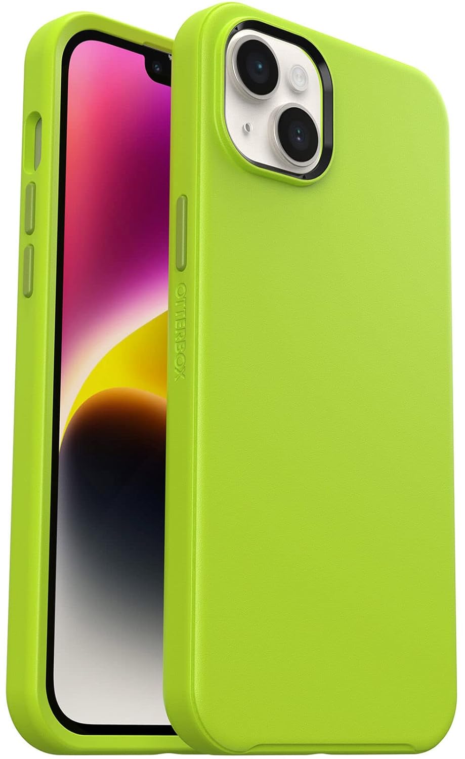 OtterBox Symmetry Series+ Case with Magsafe for iPhone 14 & iPhone 13 (ONLY) Non-Retail Packaging - Lime All Yours