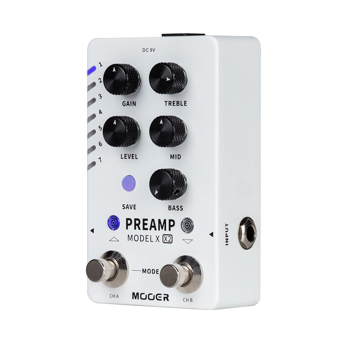 MOOER Preamp X2 Dual-channel Digital Preamp Pedal with 14 Preset Slots Supporting loading MNRS, GNR, and GIR files via MOOER STUDIO to Expand Ttonal Palette