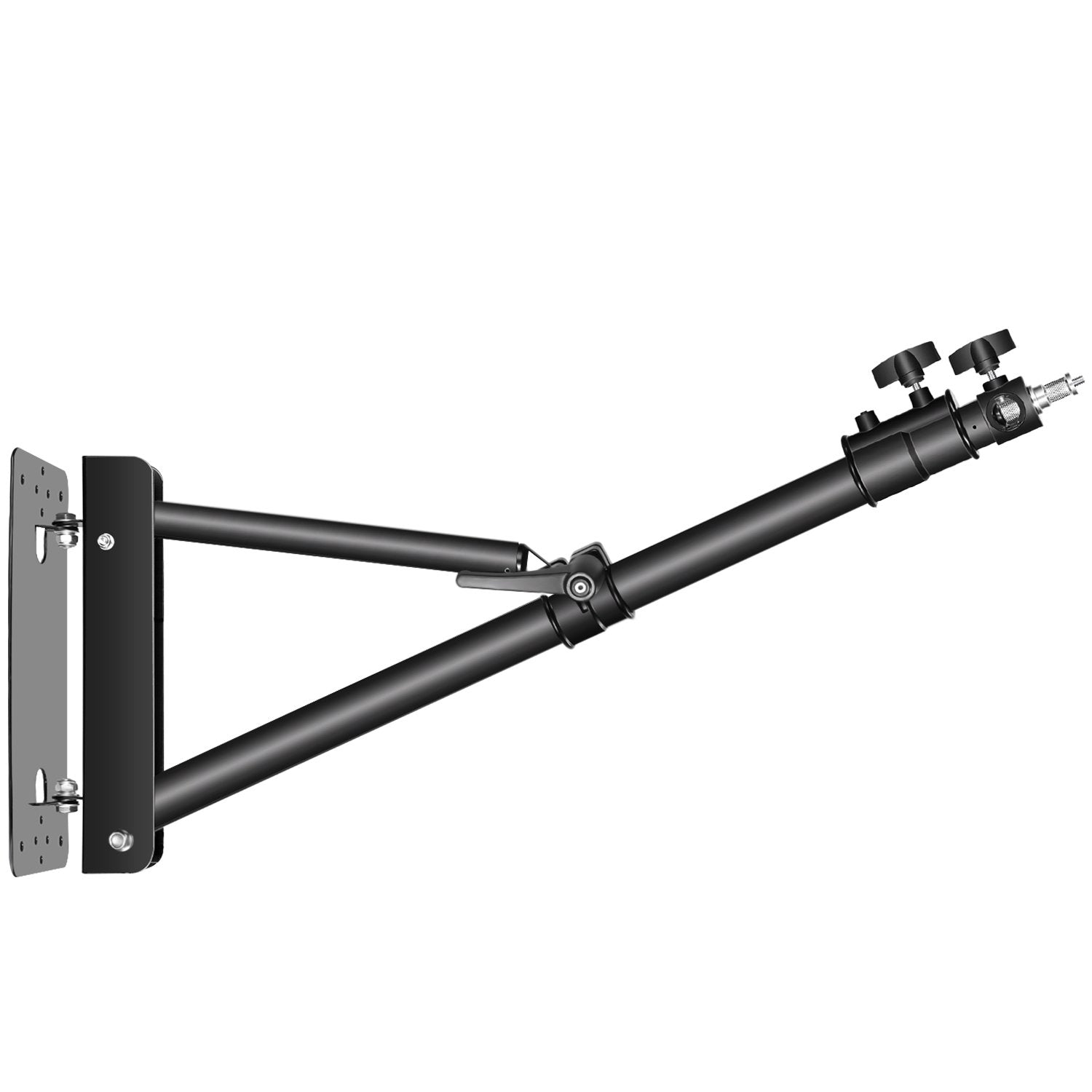 Neewer Triangle Wall Mounting Boom Arm for Photography Studio Video Strobe Lights Monolights Softboxes Umbrellas Reflectors,180 Degree Flexible Rotation,Max Length 70.8 inches/180 Centimeters (Black)