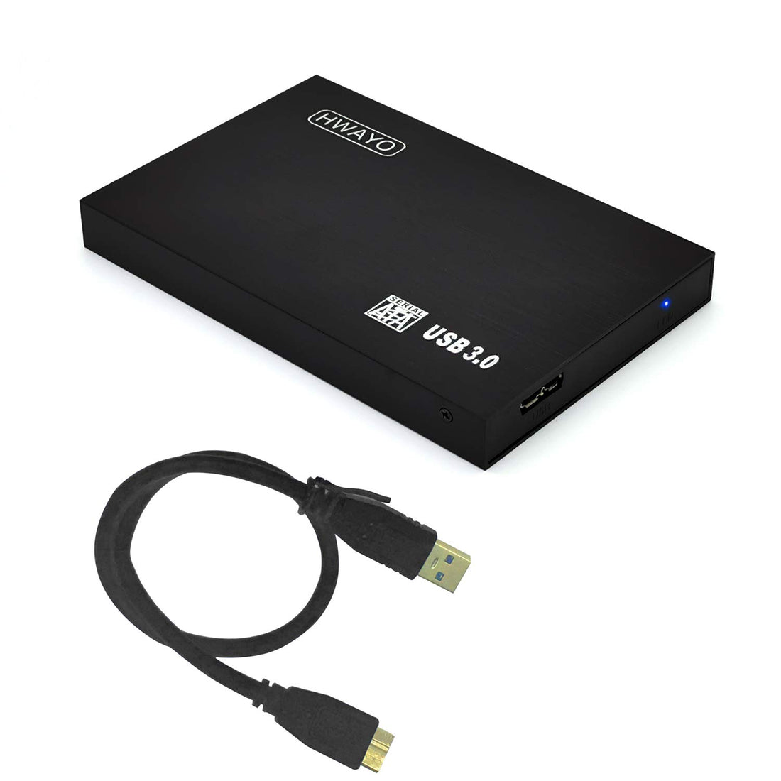 HWAYO 2.5'' 120GB Ultra Slim Portable External Hard Drive USB3.0 HDD Storage for PC/Desktop/Laptop/MacBook/Chromebook (Black)