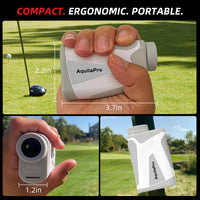 AquilaPro Golf Rangefinder with Slope, 1000 Yards Laser Range Finder Golfing, 6X Magnification, Flag Pole Locking Vibration, Rechargeable Range Finders with Magnet Stripe