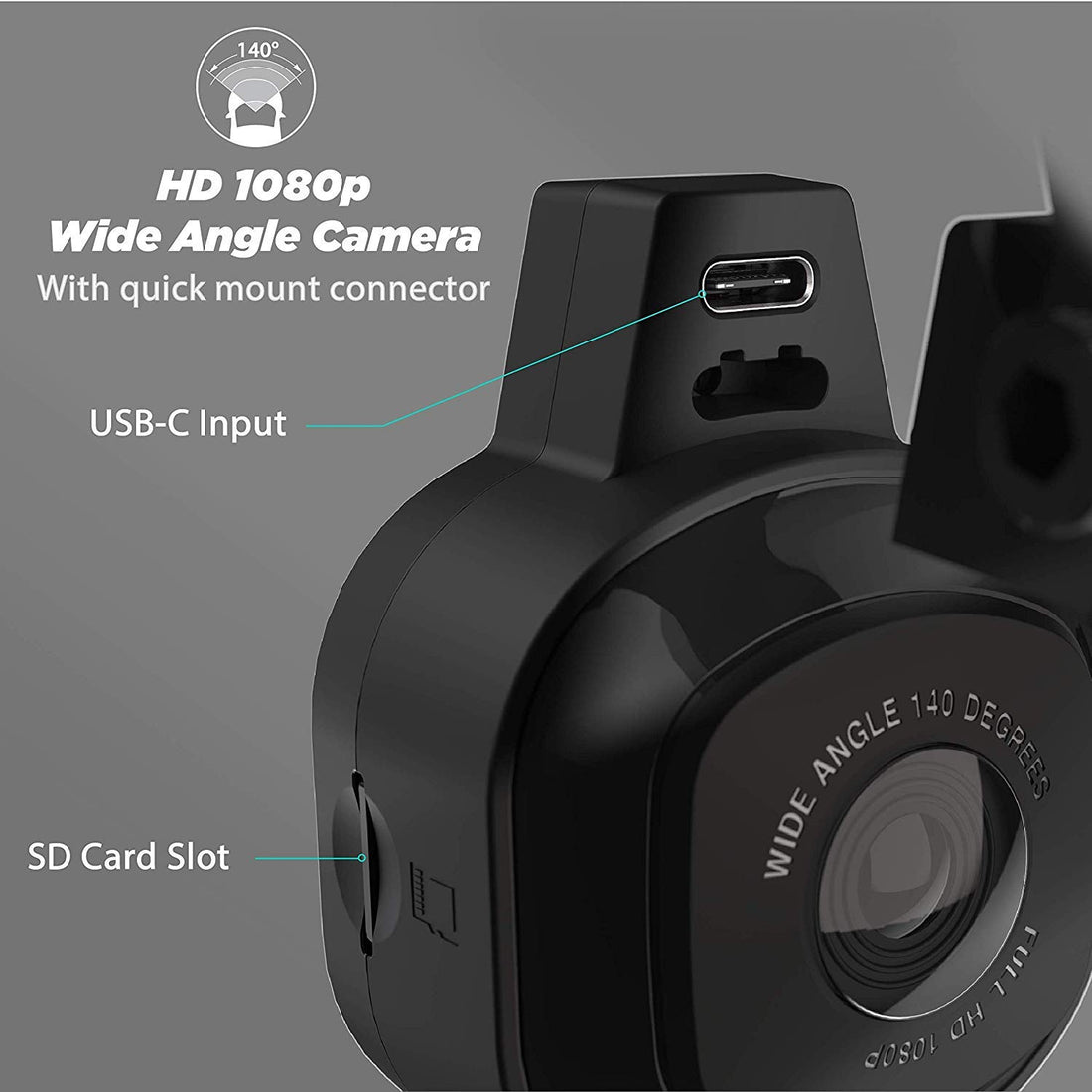 SCOSCHE NEXC11032 Full HD Smart Dash Cam Powered by Nexar with Suction Cup Mount & 32GB Micro-SD Card - Black
