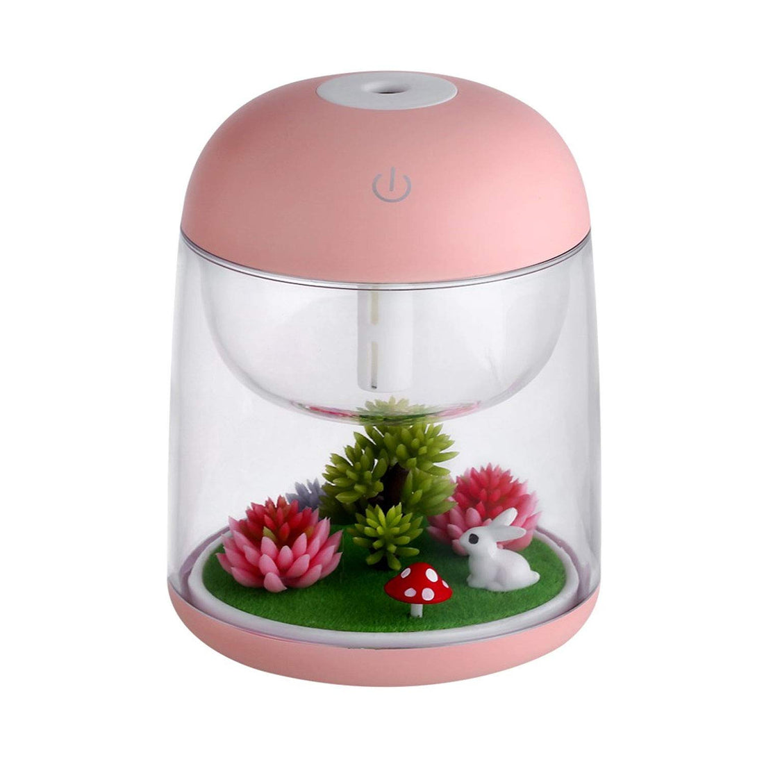AEKAN Micro Landscape Humidifier with Changing Led Light,Adjustable Mist Mode, Waterless Auto Shut-Off,for Bedroom,Office,Car (Pink)