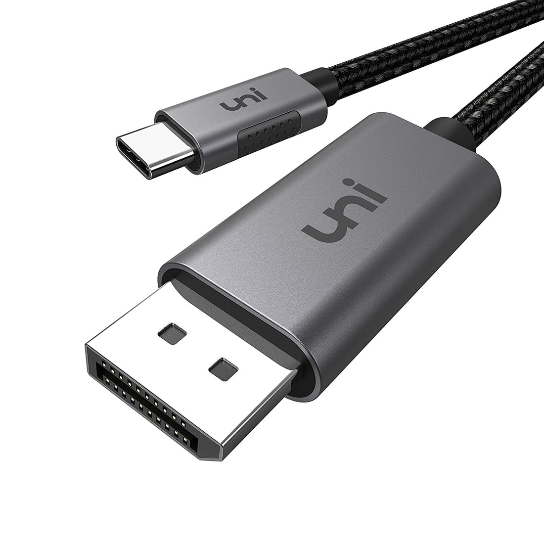 Uni Usb C To Displayport (4K@60Hz), Thunderbolt 3 Cable For Monitor, Tablet, Personal Computer, Laptop, Television, Smartphone - Grey, 6Ft, Not Hdmi
