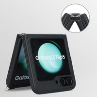 Ｈａｖａｙａ Crossbody Phone case for Galaxy z flip5 case with Strap for Women Samsung z flip5 case magsafe Compatible Phone Cover-Black