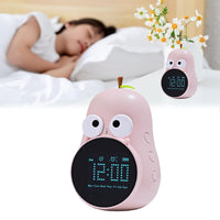 Kids Alarm Clock, Cute Pear Digital Alarm Clock, Children Alarm Clock Sleep Trainer with Led Digital Display, Kids Bedroom Alarm Clock for Toddler Boys and Girls