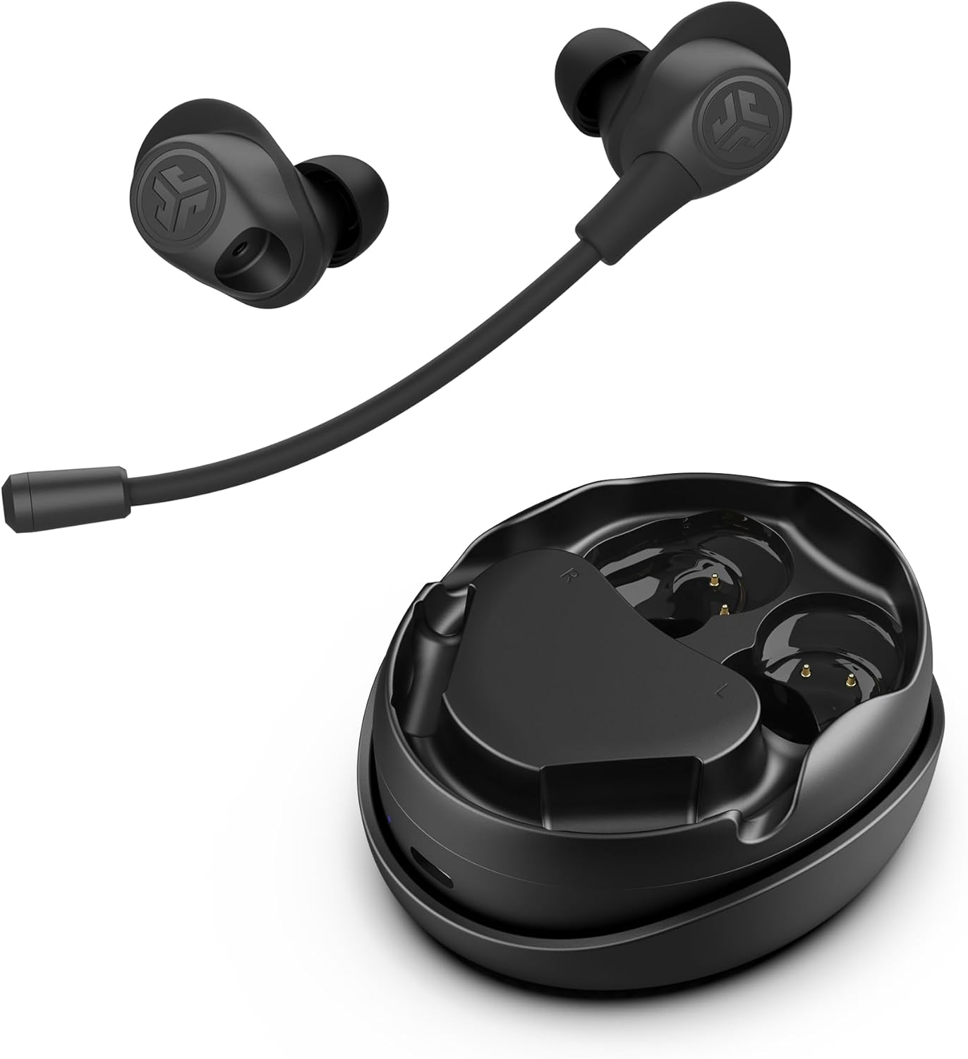 JLab Work Buds in-Ear True Wireless Headset with Detachable – Front View