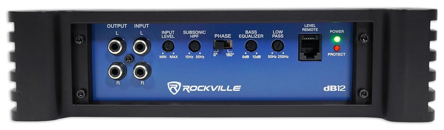 Rockville dB12 2000w Peak / 500w RMS @ 2 Ohm CEA Compliant Mono Car Amplifier