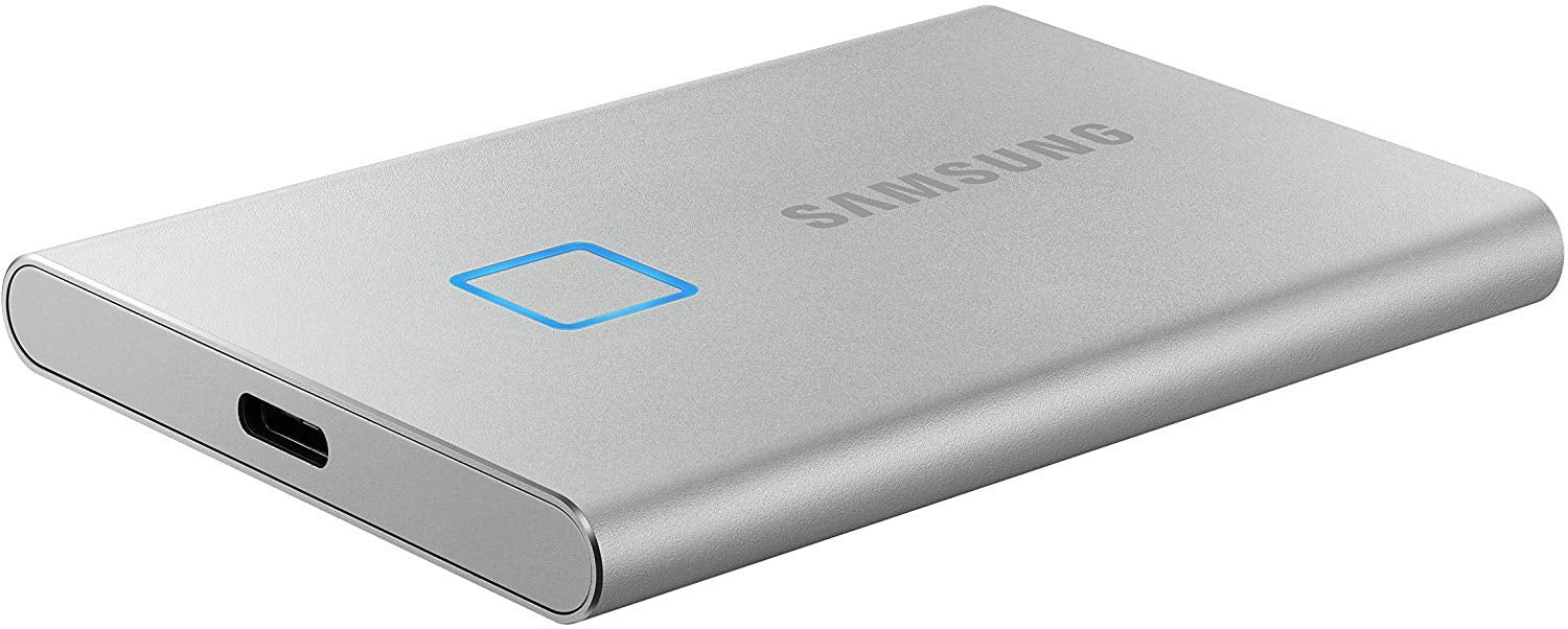 Samsung Electronics Samsung T7 Touch Portable Ssd 500Gb - Up To 1050Mb/S - Usb 3.2 External Solid State Drive, Silver (Mu-Pc500S/Ww)