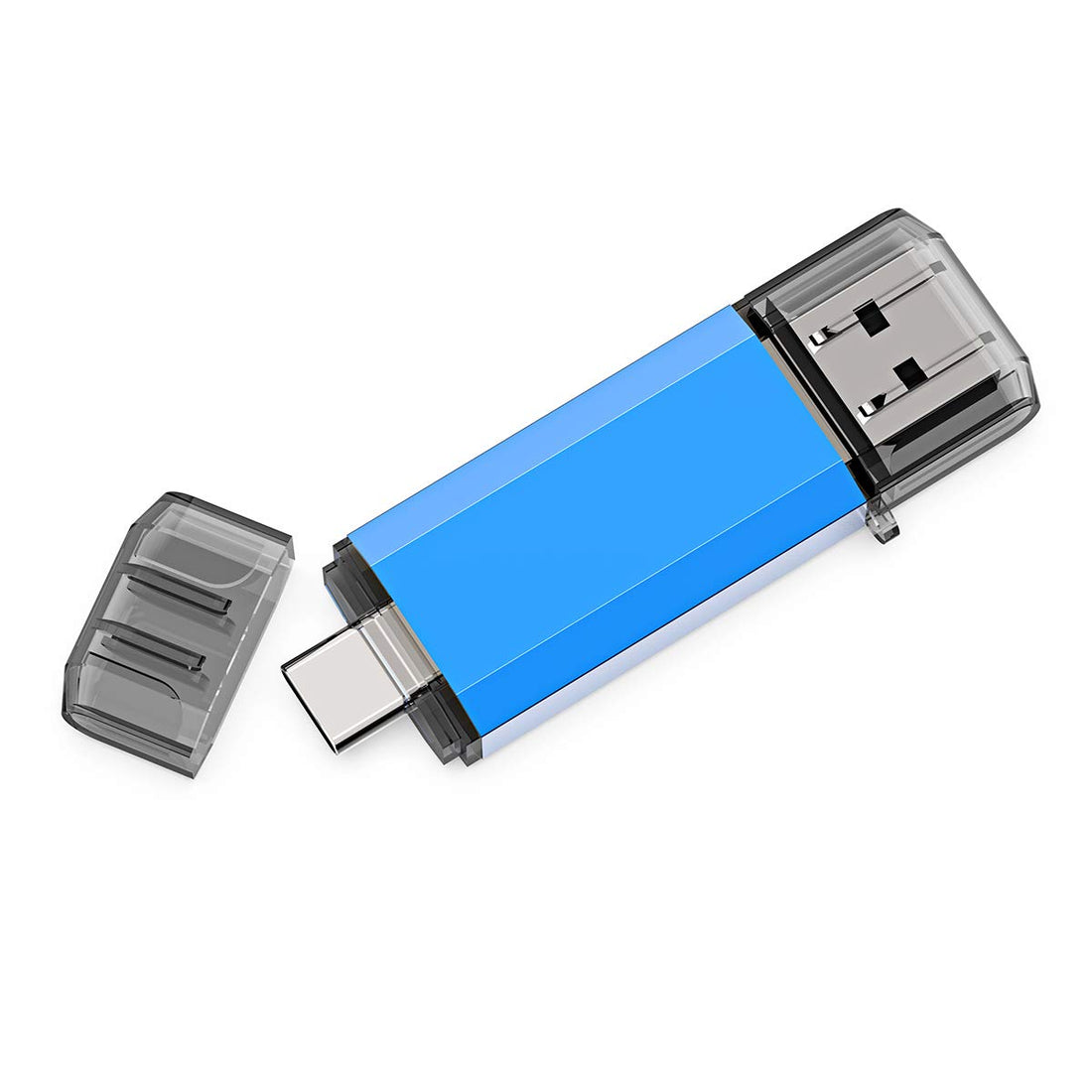 KALSAN 128GB USB Flash Drive, Type C Dual USB Disk(USB-A 3.0/Type C 3.0), High Speed 128GB Thumb Drive 128GB USB Pen Drive for Type C Smartphones, Tablets, PC, New MacBook-Blue