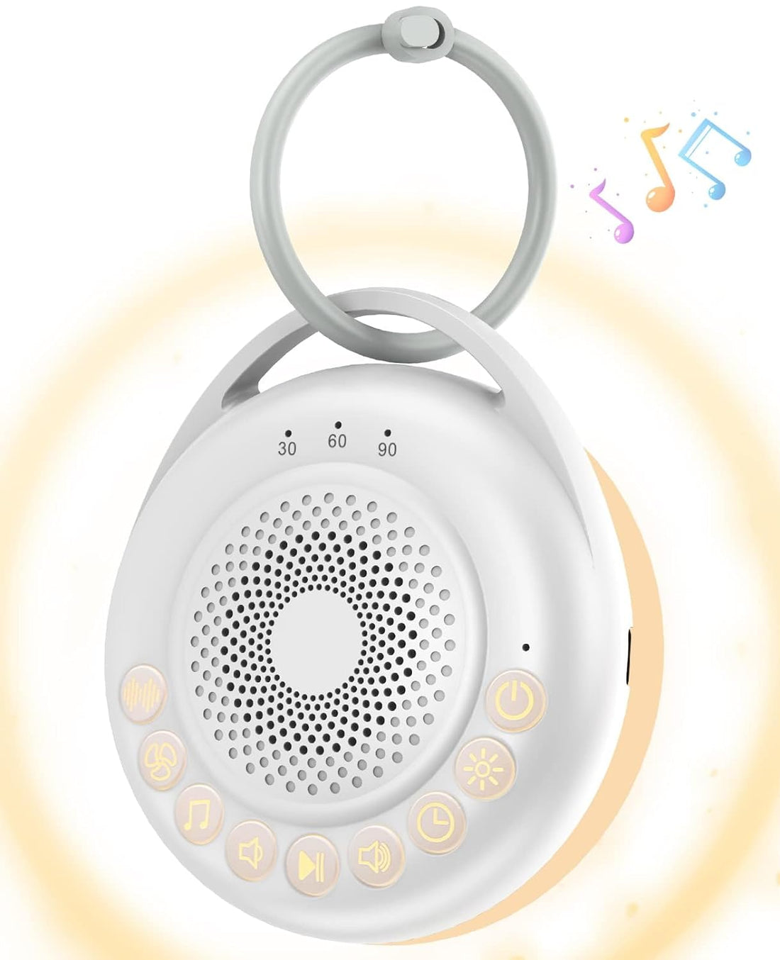 Portable Sound Machine Baby, Travel White Noise Machine Baby with USB Rechargeable, Sound Machine for Sleeping