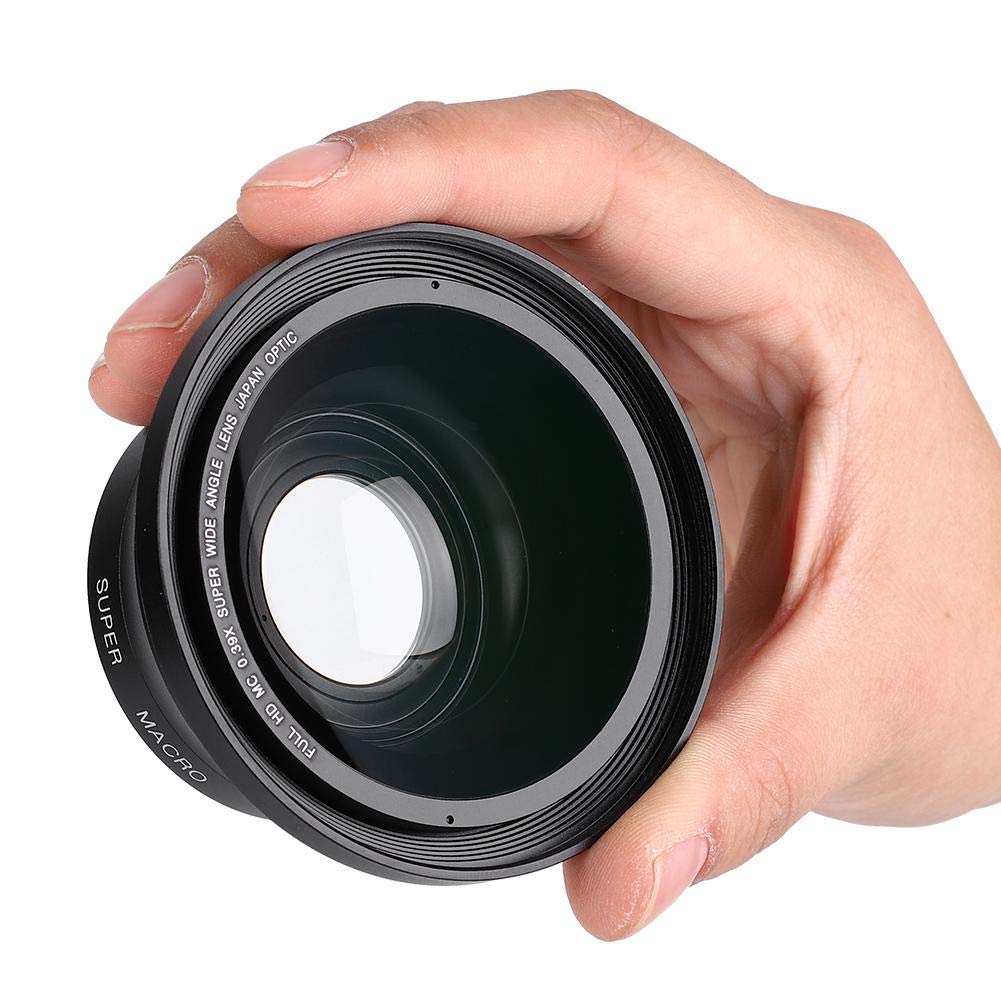 37mm 0.39X Professional HD Wide Angle Lens with Macro Lens and 37mm Phone Clip for Camcorder DSLR Camera