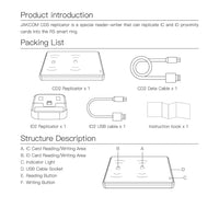 2023 Newest RGTTOTG CDS Smart Card Reader Writable Key ID IC Card Replicator NFC Reader 125KHz Radio Frequency Identification Card Writer for R4 R5 Smart Ring Reading Writing