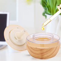 ANTCRZ Humidifier 300ML Air Humidifier USB Electric Aroma Diffuser Mist Wood Grain Oil Aromatherapy Mini 7 Color LED Light for Car Home Office (Color : Light Wood Grain)