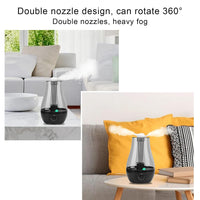 110-220v Air Humidifier Diffuser Mini Double Spray Ultrasonic Atomizer with Night Light for Home Yoga Office Bedroom Pet House(US Plug)