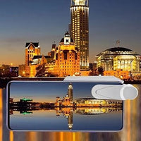 Mirror Reflection for Phone Camera - 2023 New Adjustable Phone Camera Mirror Reflection Clip Kit, Mirror Reflection Clip Kit, Smartphone Camera Mirror Reflection Clip Kit. (White)