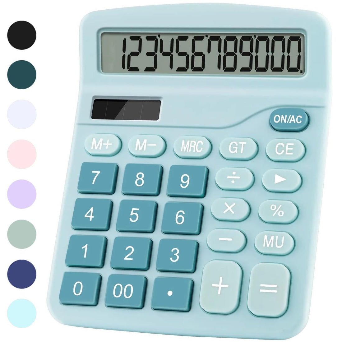 Office Desk Calculator, Cute Calculator for Kids, Basic Calculators Desktop, Dual Power Simple Financial Calculator with Big Button Large Display for Office Home and School (Blue)