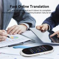 Language Translator, 2-in-1 Instant Voice and Photo Translator Device, Portable AI Real Time Language Translation in 138 Languages for Learning, Travel and Business