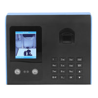 Time Clock Machine, 100‑240V Fingerprint Time Attendance Auto Timing Biometric Quick Recognition for Office (US Plug)