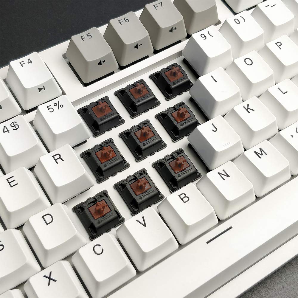 Durgod Taurus K320 TKL Mechanical Gaming Keyboard - 87 Keys - Double Shot PBT - NKRO - USB Type C (Cherry Brown, White)