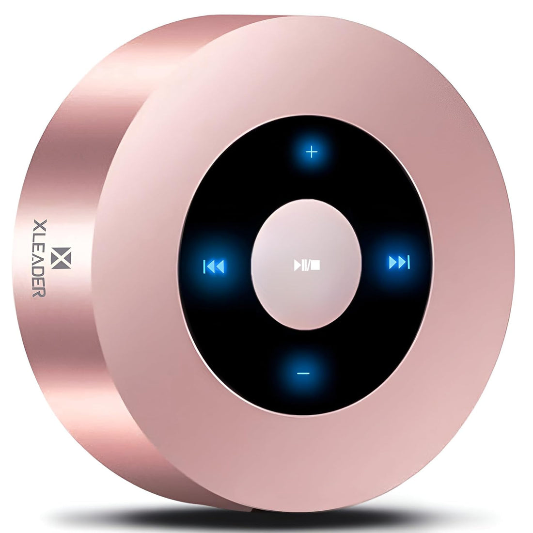 [LED Touch Design] Bluetooth Speaker, XLeader Portable Speaker with HD Sound / 12-Hour Playtime / Bluetooth 4.1 / Micro SD Support, for iphone/ipad/Tablet/Laptop/Echo dot (Rose gold)