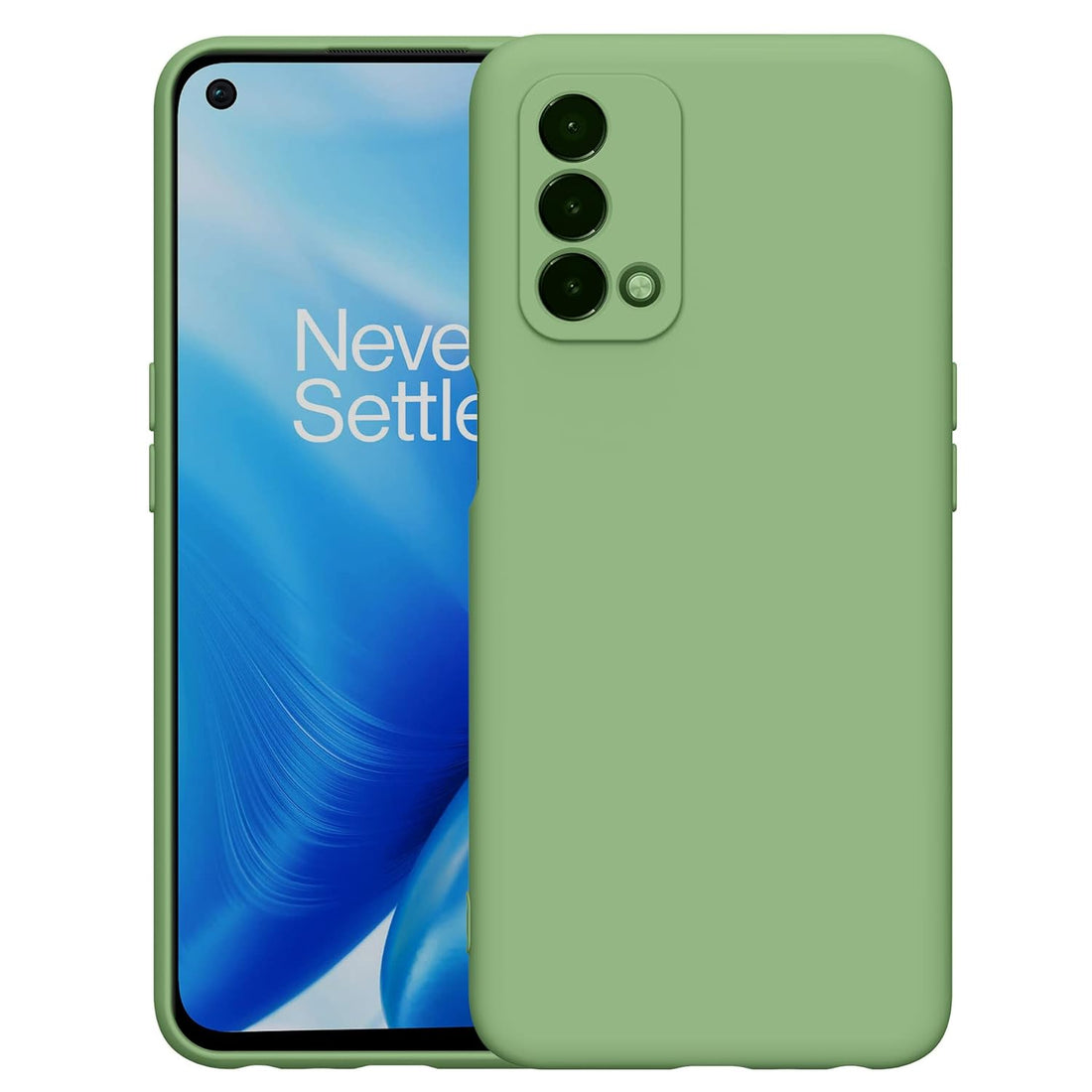 Foluu for OnePlus Nord N200 5G Case, Liquid Silicone Gel Rubber Bumper Case with Soft Microfiber Lining Cushion Slim Hard Shell Shockproof Protective Cover for OnePlus Nord N200 5G 2021 (Green)