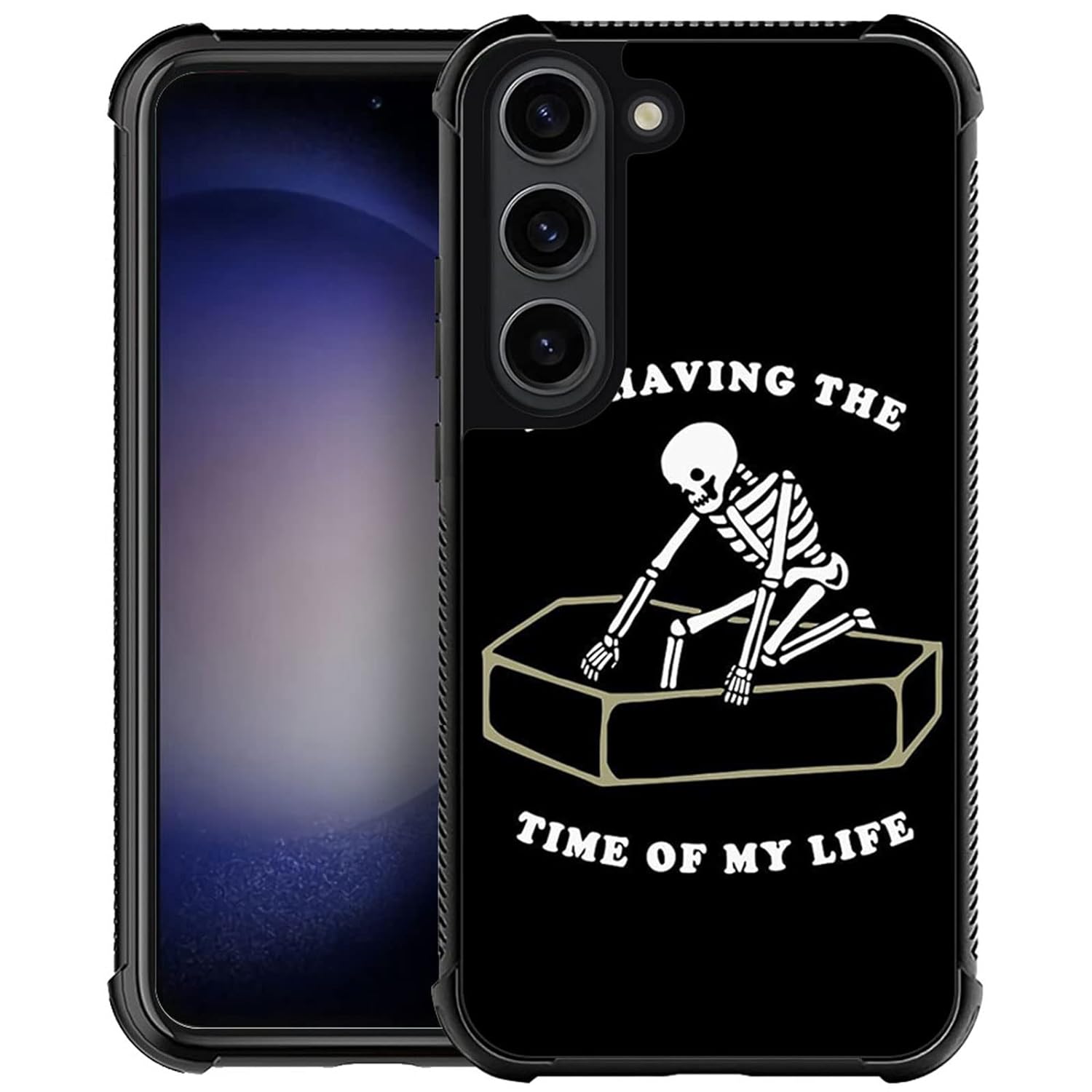 Goodsprout Compatible with Samsung Galaxy S23 Case,Skeleton Coffin Amazing Pattern Design Shockproof Anti-Scratch Hard PC Back Case for Samsung Galaxy S23 Case