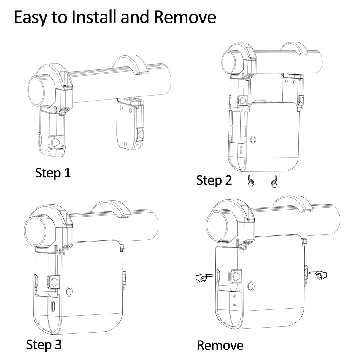 pkshicore 2022 New Automatic Curtain Opener,Roman Pole Curtain Switch Robot,Smart Electric Curtain,One Button Remote Control Switch,Easy to Install,The Elderly and Children Can Use（2 Counts）