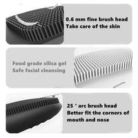 MEGAN Facial Cleansing Brush,USB Rechargeble Electric Silicone Face Scrubber,IPX7 Waterproof Sonic Facial Massager, 3 modes Cleans face brush.ï¼Ë†Blackï¼â€°