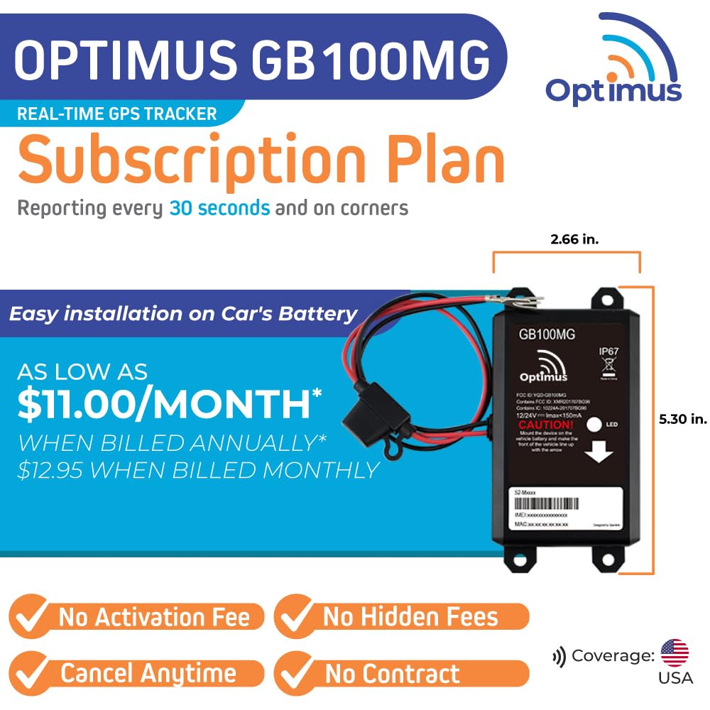 Optimus - Easy Install on Car Battery GPS Tracker