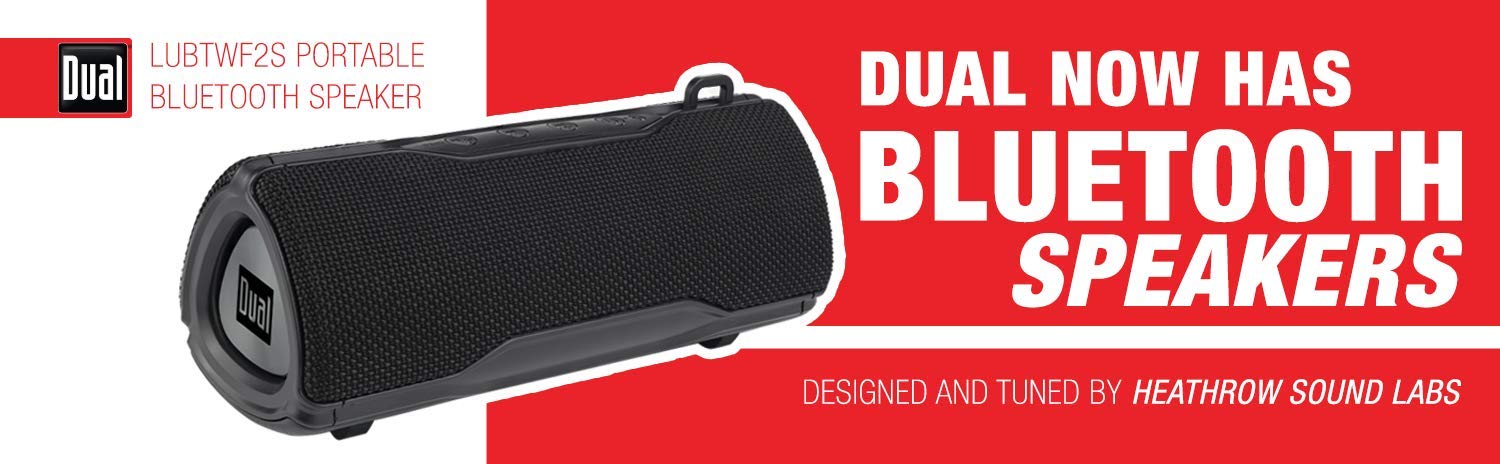 Dual Electronics LUBTWF2S Wireless Portable Bluetooth Speaker | TruWireless Bluetooth Stereo | Waterproof & Dustproof IP67 | 360 Rich & Dynamic Sound | 100ft Wireless Range | 15 Hour Playtime