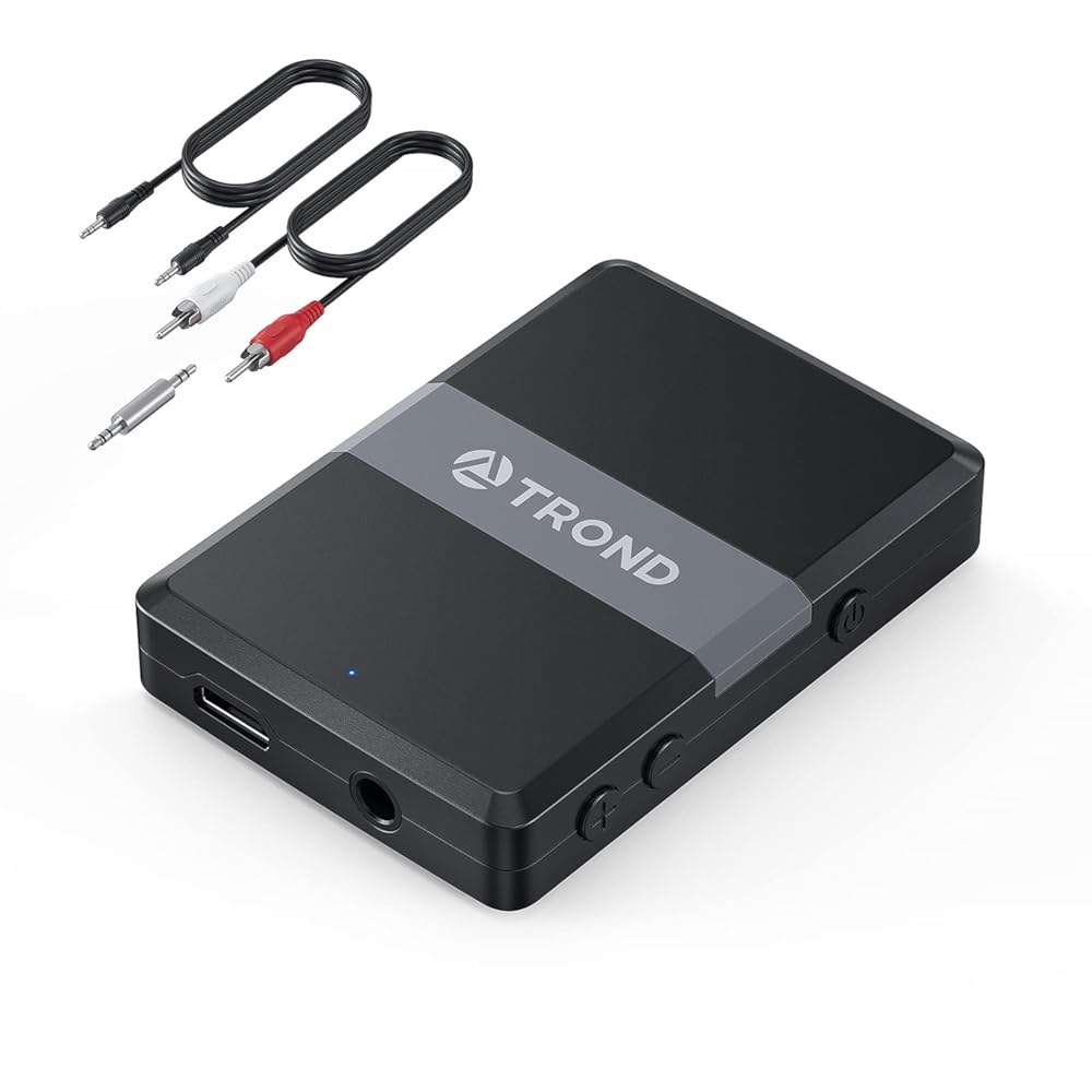 TROND Bluetooth V4.1 Transmitter Receiver / Wireless 3.5mm Audio Adapter with aptX Low Latency & aptX for Both TX & RX, Dual Stream and Volume Controller