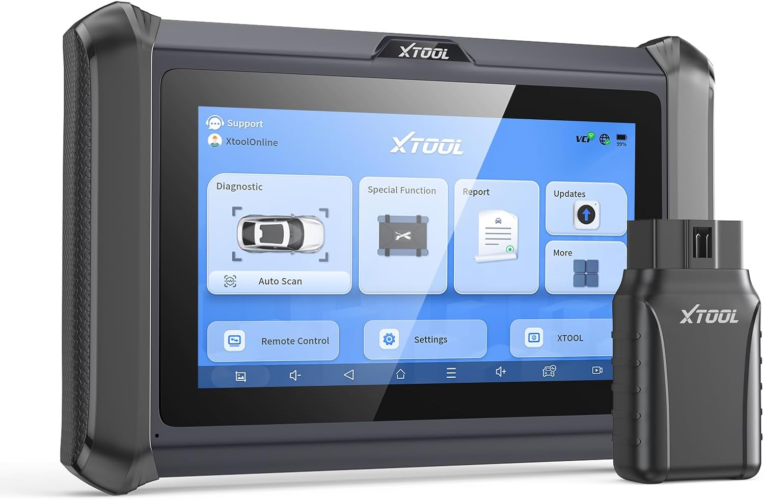 Bidirectional Scan Tool XTOOL D7W: Wireless Ver. of D7/D7S – Front View