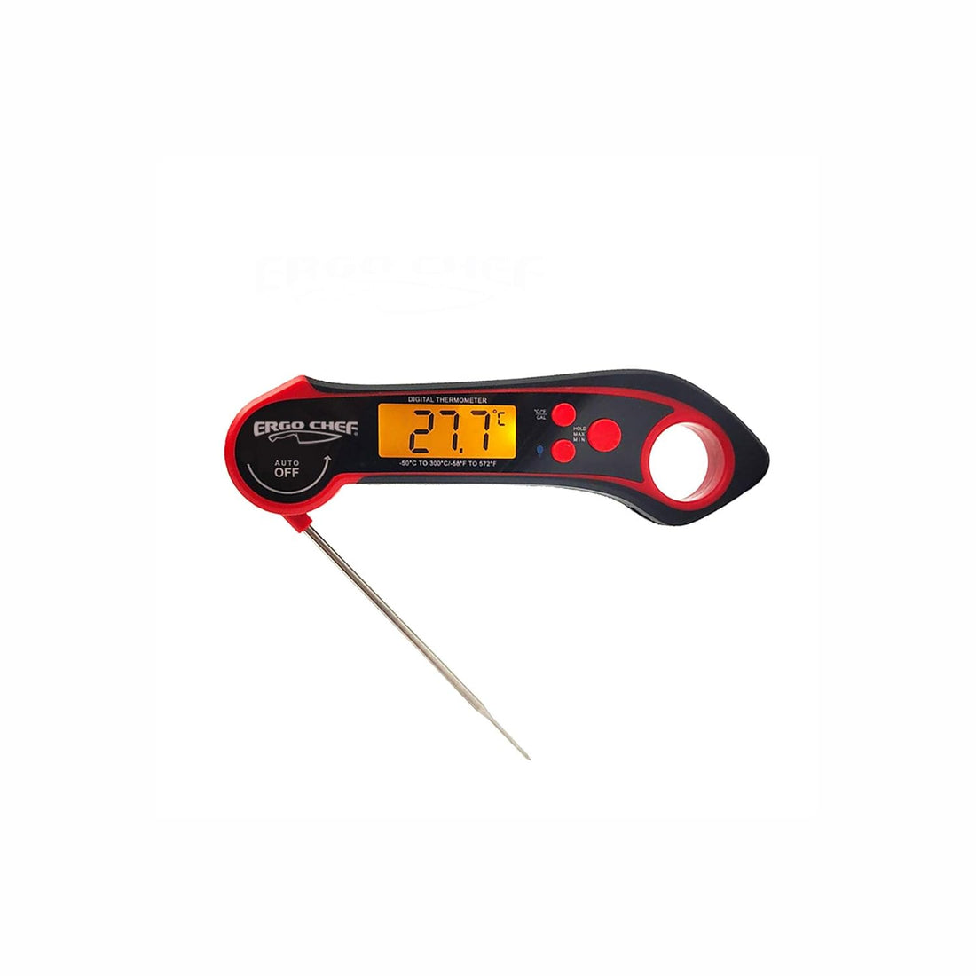 Ergo Chef Digital Instant Read Meat Thermometer- Waterproof, Precise, Backlight, Foldable Probe, Magnet, Calibration- for Indoor and Outdoor Cooking, BBQ, Grill, Smoking, Deep Fry, Baking & Liquids