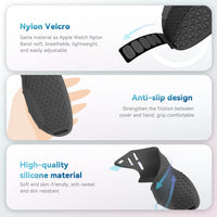 Touch Controller Grip Cover and Lens Cover for Meta/Oculus Quest 2, Anti-Throw Handle Sleeve Oculus Quest 2 Accessories with Nylon Adjustable Wrist Knuckle Strap (Black)