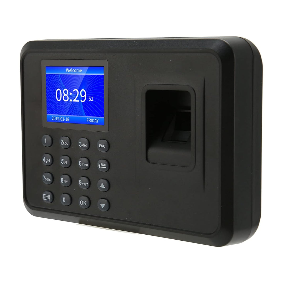 Luqeeg Time Clock, Fingerprint Assistance Machine with Free Software 2.4 Inch Name Biometric Fingerprint Machine for Business and Offices