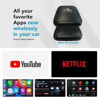 AutoSky Wireless CarPlay and Android Auto AI Box Lite for Factory Wired CarPlay Cars - Supports Netflix and YouTube - Go Wireless CarPlay and Android Auto. Wired CarPlay Required