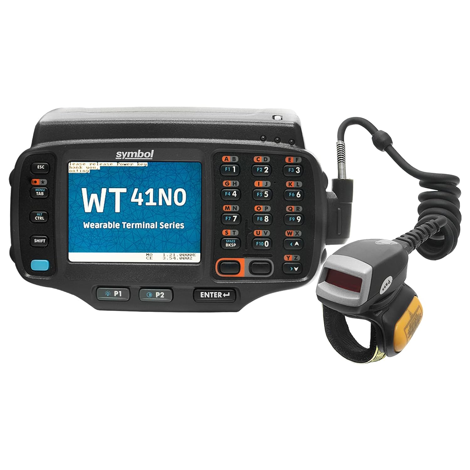 RS419 Ring Scanner for Symbol Zebra WT41N0 WT4090, RS419-HP2000FSR Wearable Ring Barcode Scanner Reader,1D Laser,Cable to ARM Mounted Unit