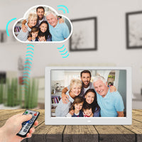 10.1 Inch Digital Picture Frame-IPS Screen Display Digital Photo Frame-Hd Display-Auto-Rotate-Calendar Function-Share Photos or Videos for Friends and Family (White)