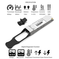 OPSTRAN 40GBASE-SR4 QSFP+ Optical Transceiver Module Compatible for Cisco QSFP-40G-SR4 Meraki MA-QSFP-40G-SR 40G QSFP+ SR4 850nm 150m DDM MTP/MPO-12 MMF