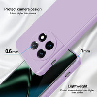 GiiYoon Silicone Case Compatible with OnePlus 11, Full Body Silky Soft Touch Phone Case with Camera Protection, Shockproof Cover with Microfiber Lining, Purple