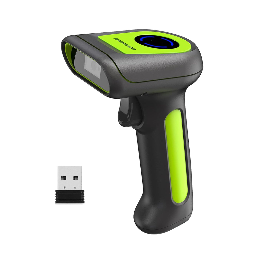 NADAMOO Cordless Barcode Scanner, 2D 1D QR USB Handheld Barcode Reader, 5000mAh Largest Battery Capacity, Longest Battery Life,150m Range