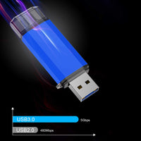KALSAN 32GB USB Flash Drive, Type C Dual USB Disk(USB-A 3.0/Type C 3.0), High Speed Thumb Drive USB Pen Stick for Type C Smartphones, Tablets, PC, New MacBook-Blue